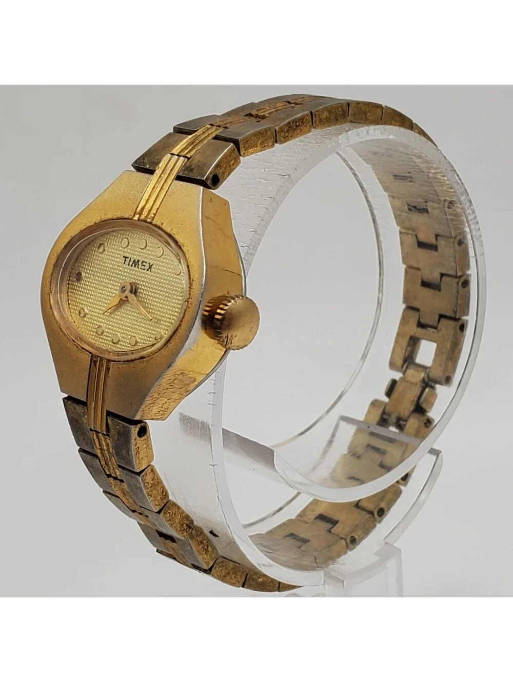 Vintage Timex Mechanical Watch Womens Running 23mm Gold Tone